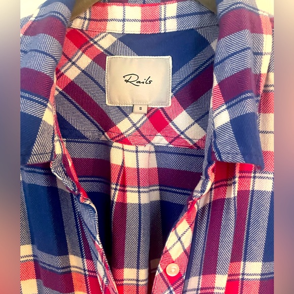 Rails Blue and Pink Flannel size small - Picture 5 of 5